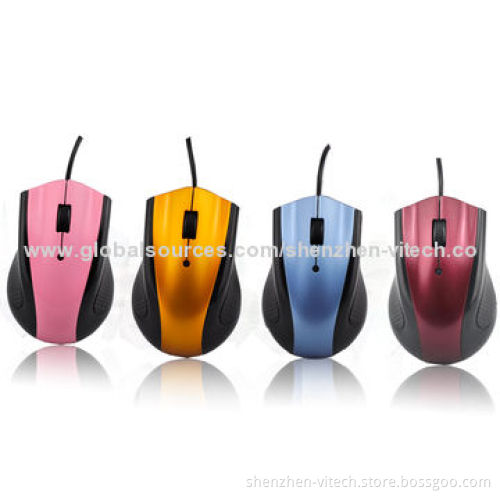 Optical Wheel 3D Wired Mouse for Desktop Computer Use, FCC, CE Marks
